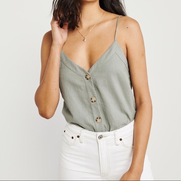 Abercrombie & Fitch | NAVY / STRIPES | Linen Tank - Picture 3 of 4